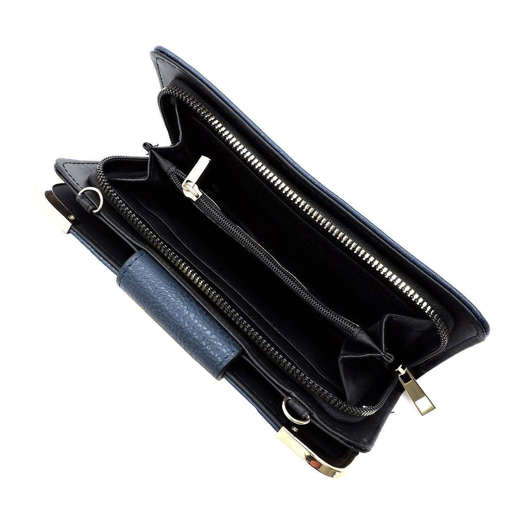 AD041 Turn Lock Crossbody Wallet