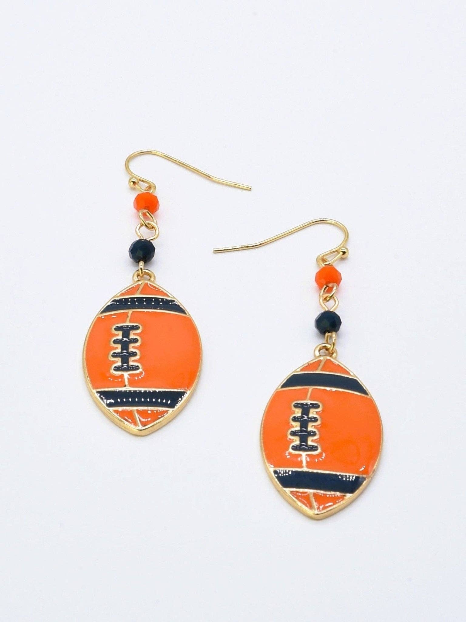 CE3200 Football Dangle Earrings