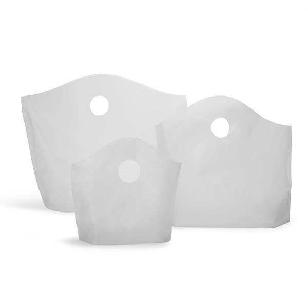 Wave Top Plastic Retail Merchandise Bags