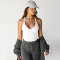 Ribbed Halter Tank Top Slim Fit Sleeveless Basic