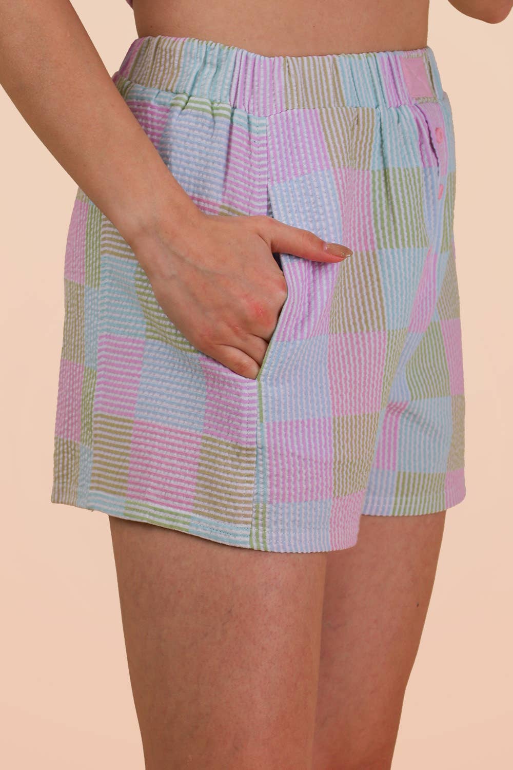 NP70735-Striped & Checker Boxer Shorts