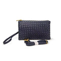 7050 Kathy Woven Three Compartment Clutch/Crossbody Bag