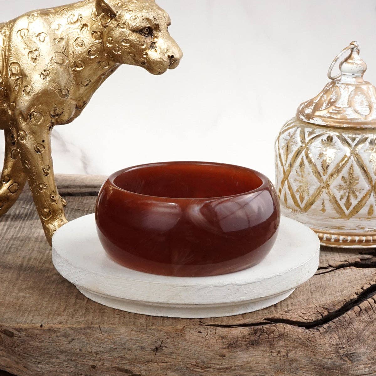 Café Glow – Wide Rounded Acrylic Bangles