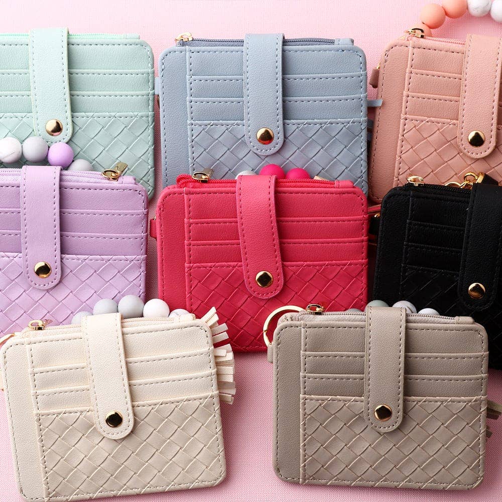 BB139x205 Nina Quilted Beaded Keychain Bracelet Wallet