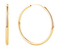 14K Gold Metal Endless Hoop Earrings