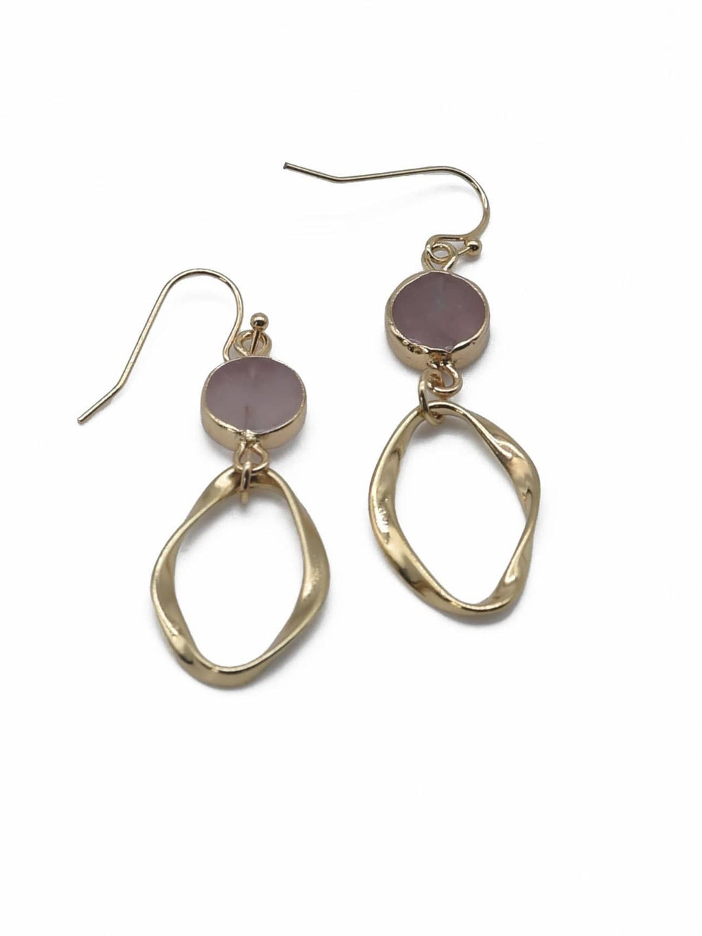 Semi Precious Stone Dangle Earrings