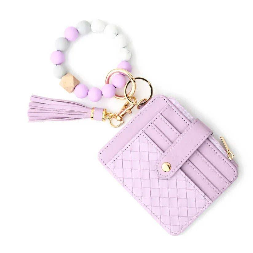 BB139x205 Nina Quilted Beaded Keychain Bracelet Wallet