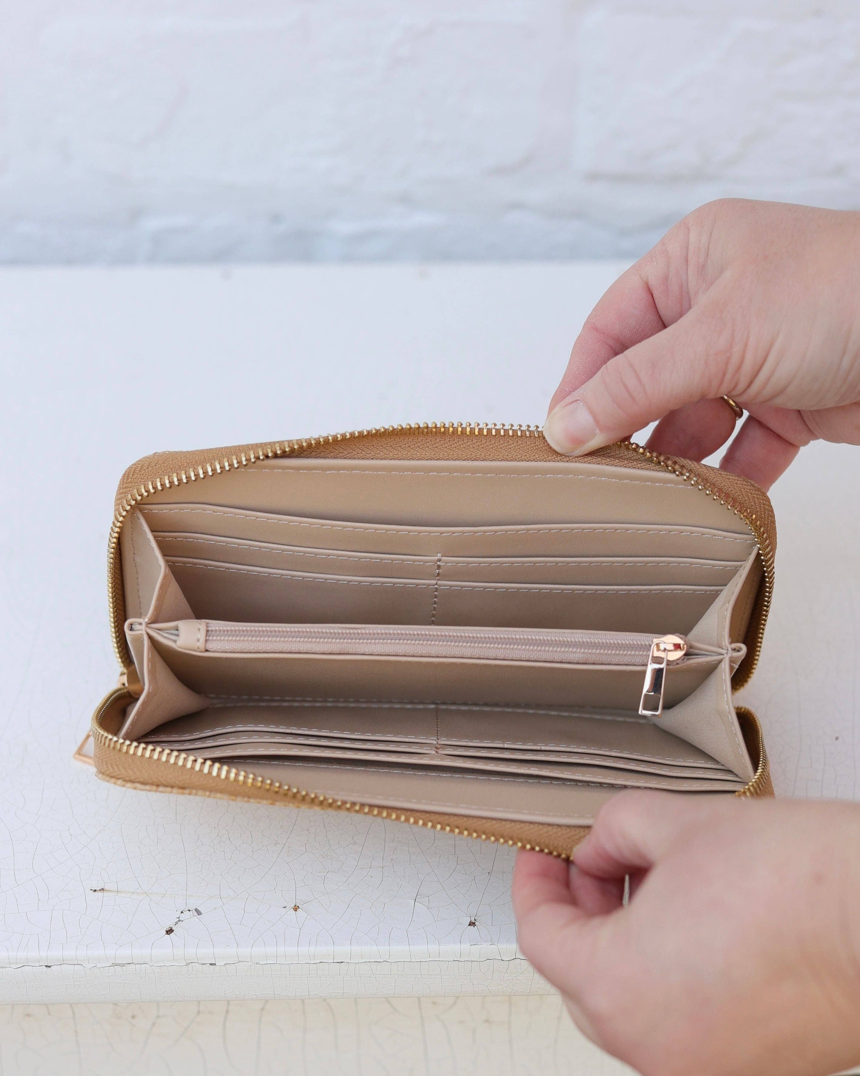 Penelope Wallet Woven Gold