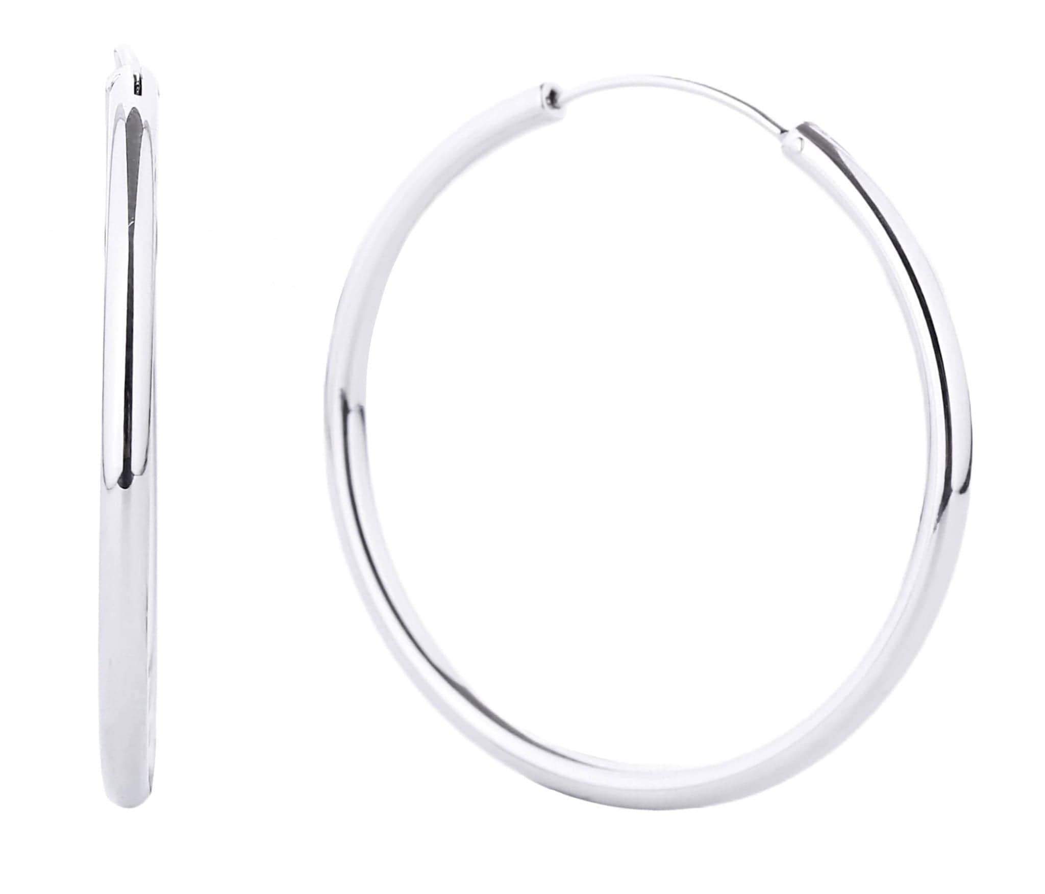 14K Gold Metal Endless Hoop Earrings