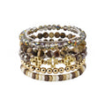 Brown Cross Bracelet Stretch Set
