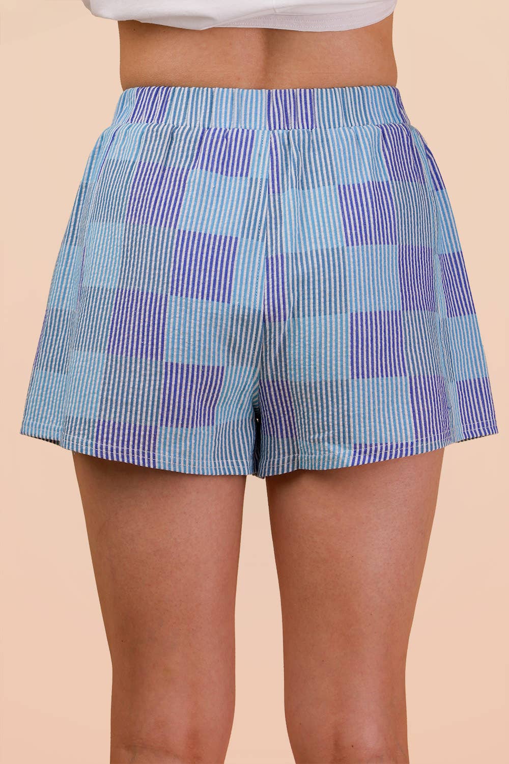 NP70735-Striped & Checker Boxer Shorts