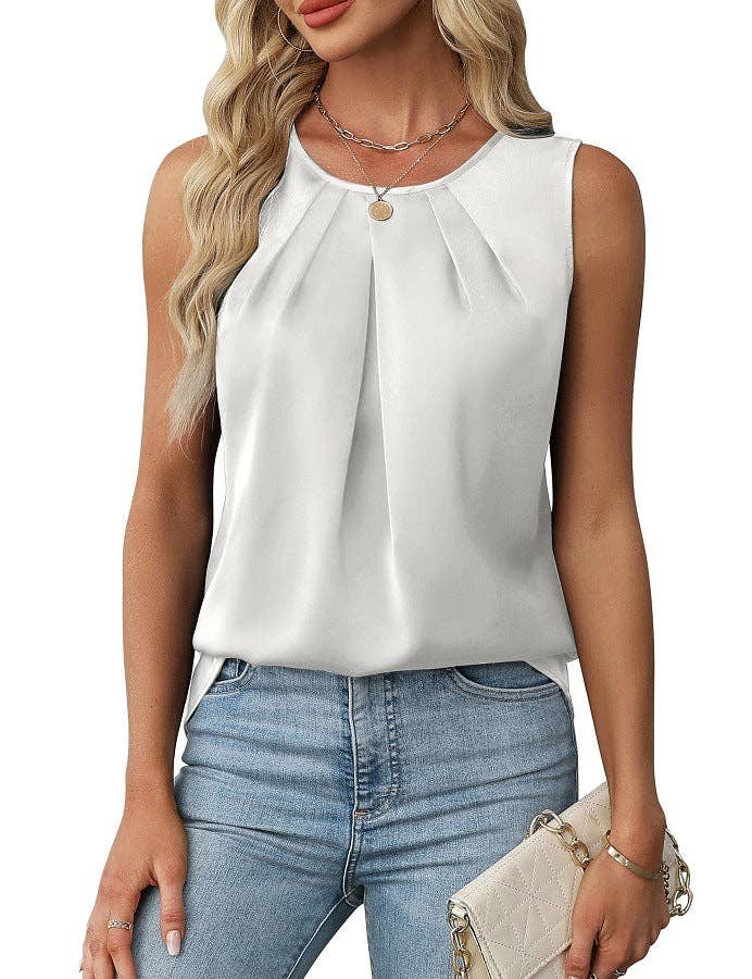Elegant Satin Tank Top for Women Office or Casual
