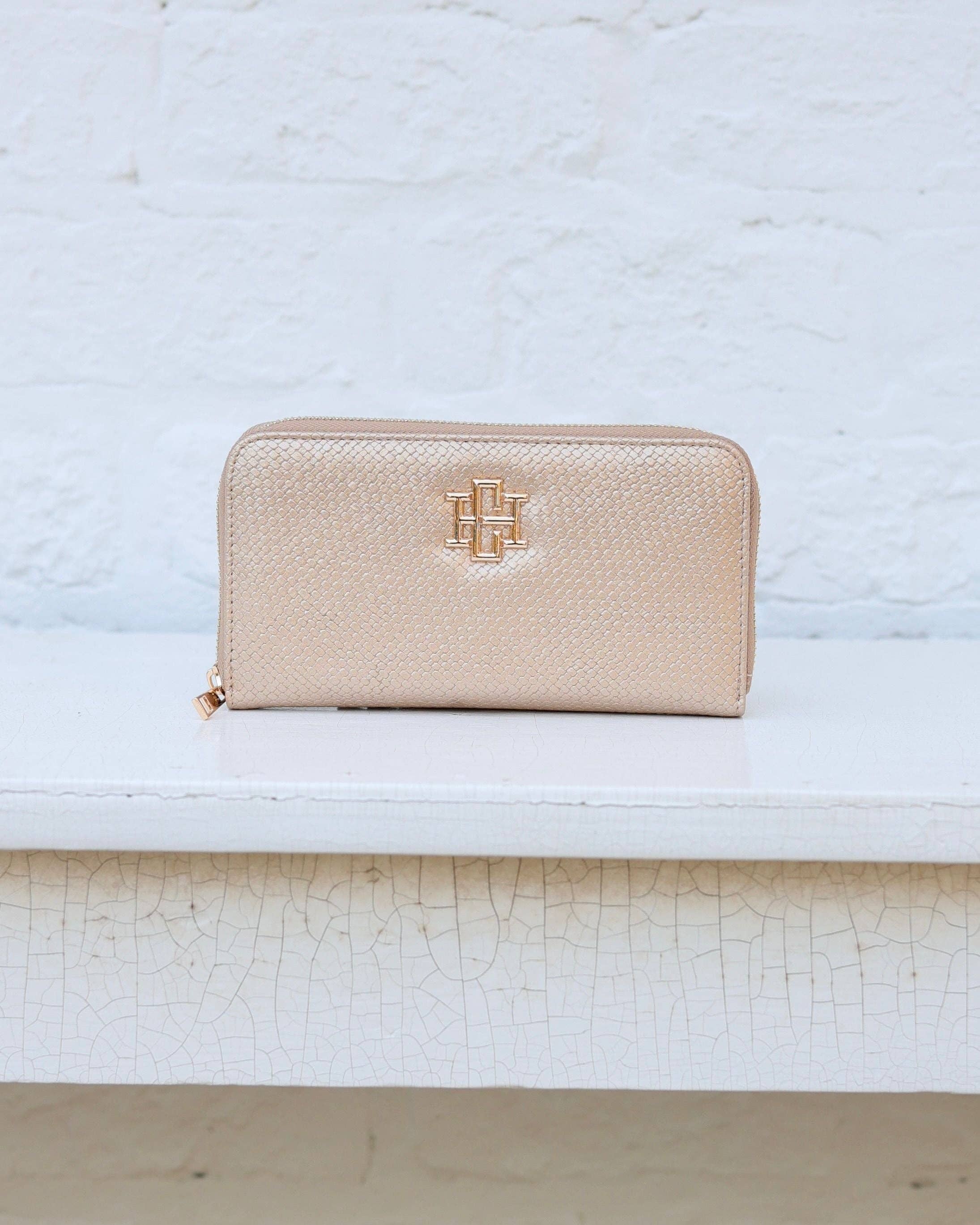 Penelope Wallet Woven Gold