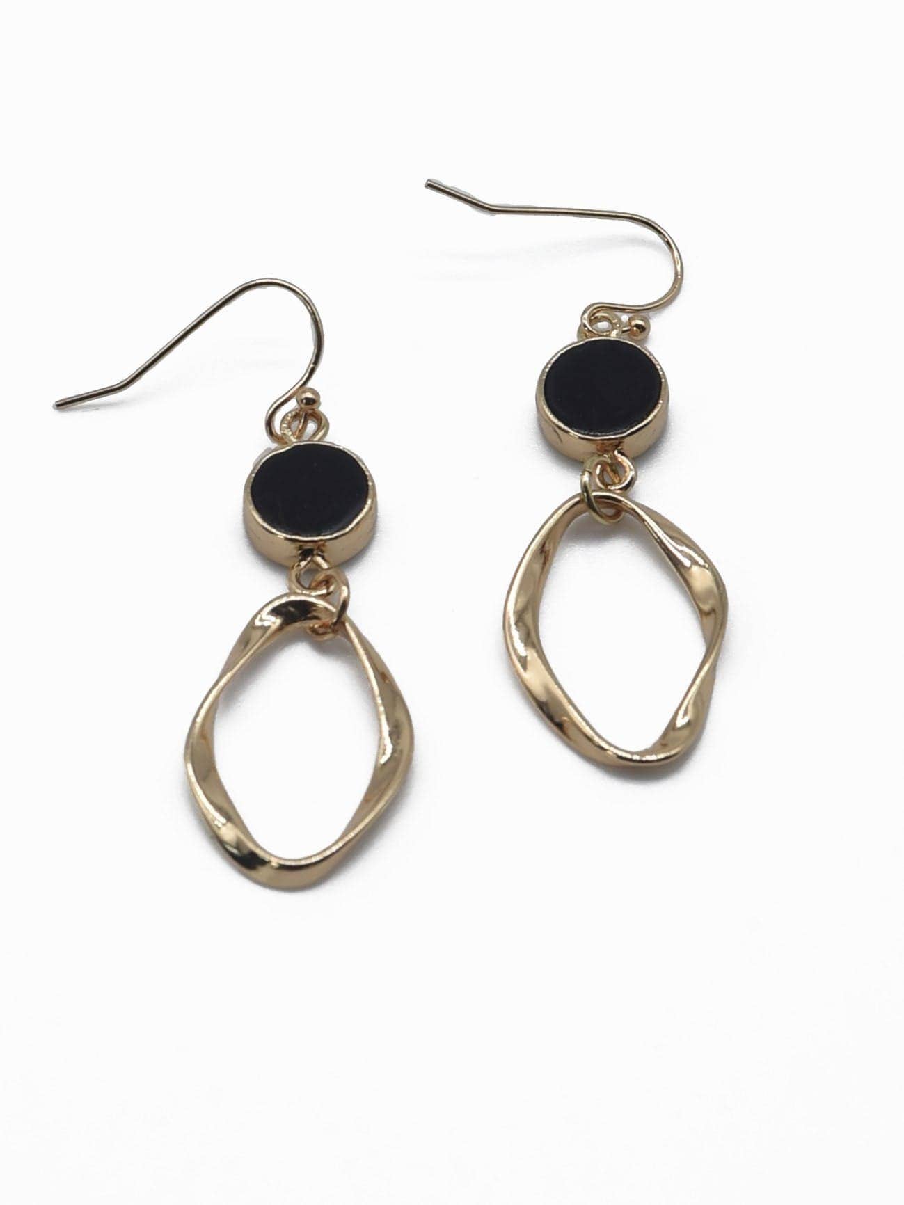 Semi Precious Stone Dangle Earrings