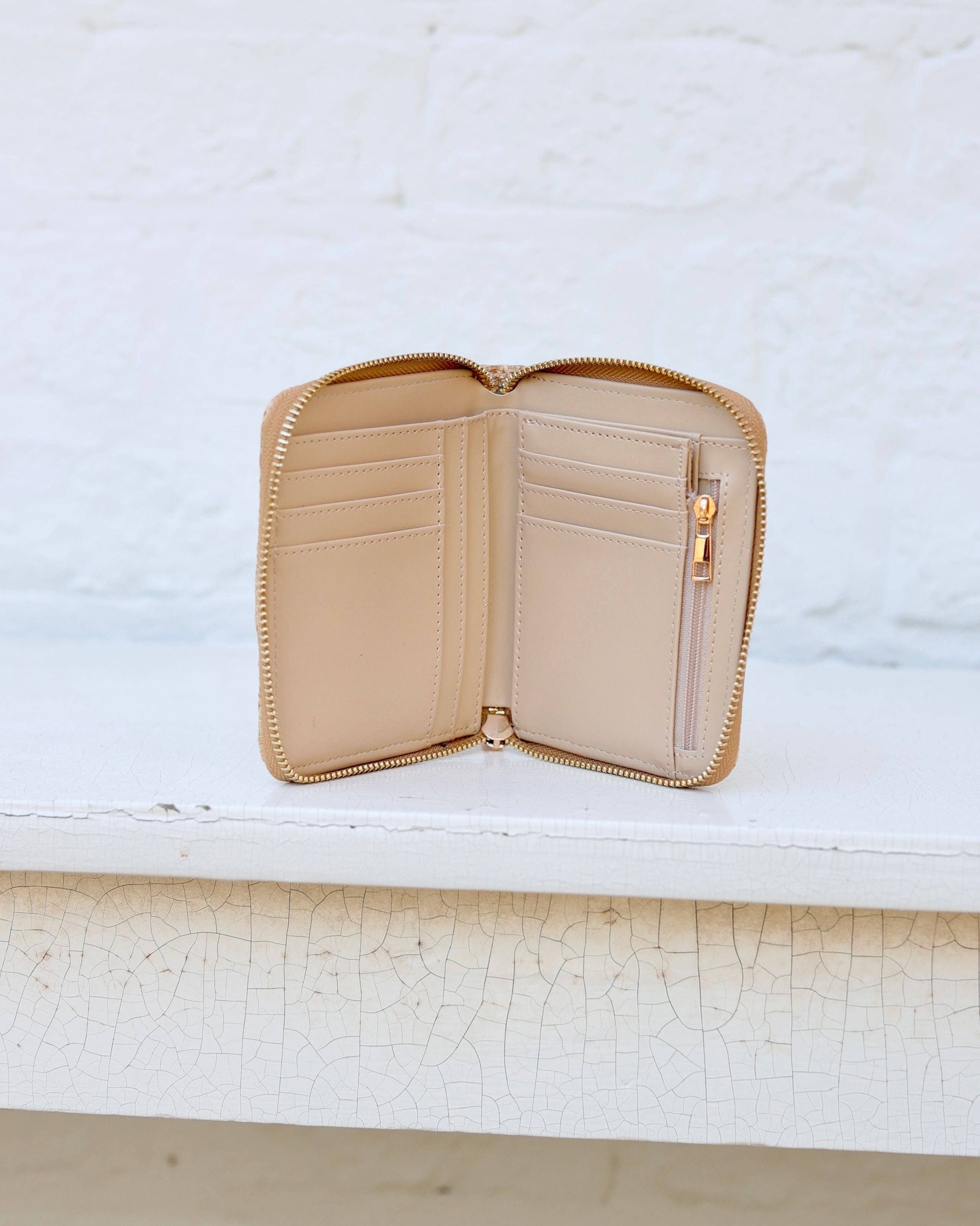 Blakely Wallet Woven Almond