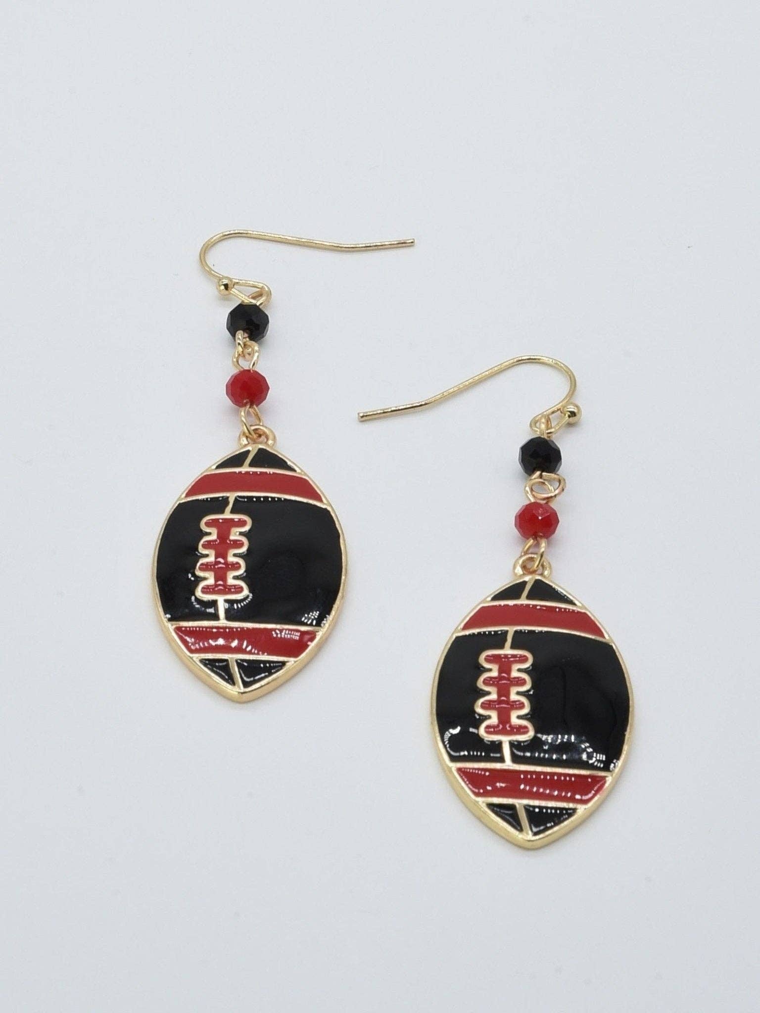 CE3200 Football Dangle Earrings