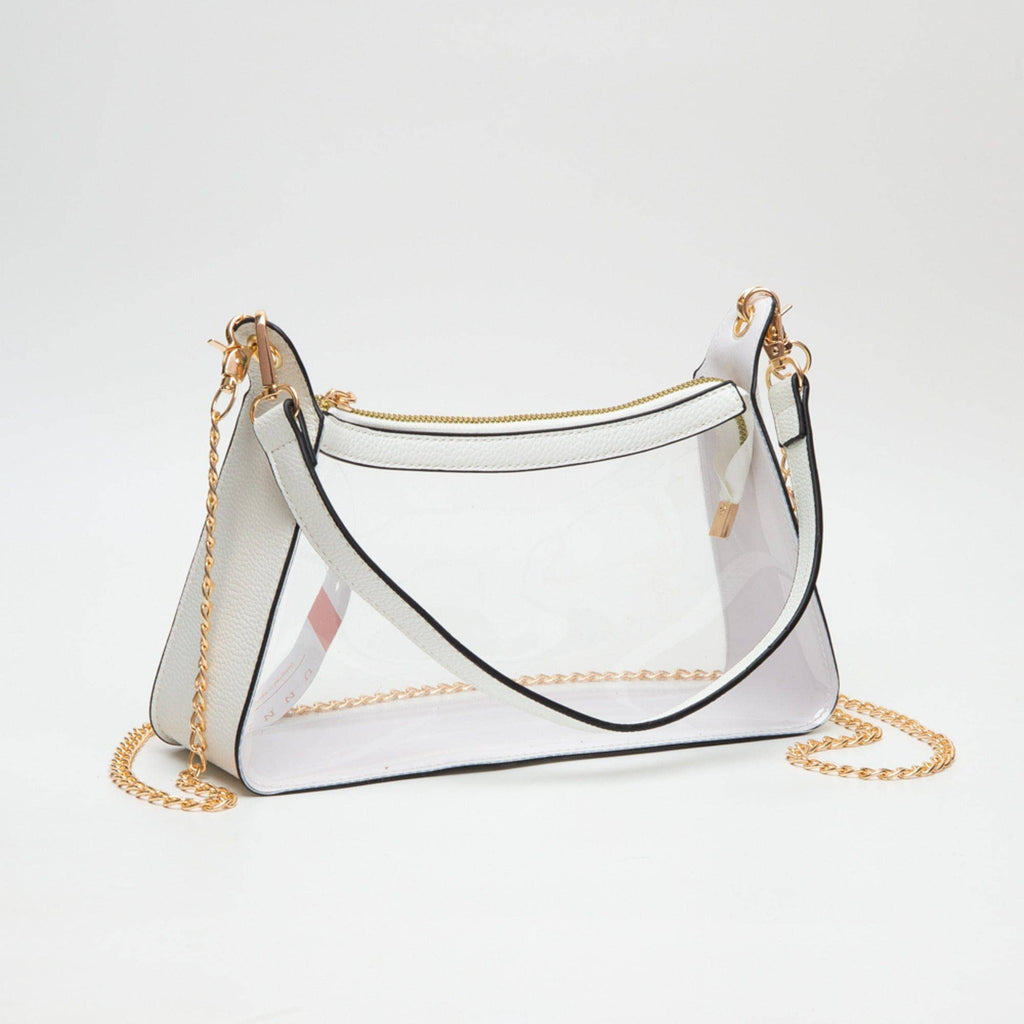 TG10618 Marilyn Clear Satchel Bag With Chain Strap