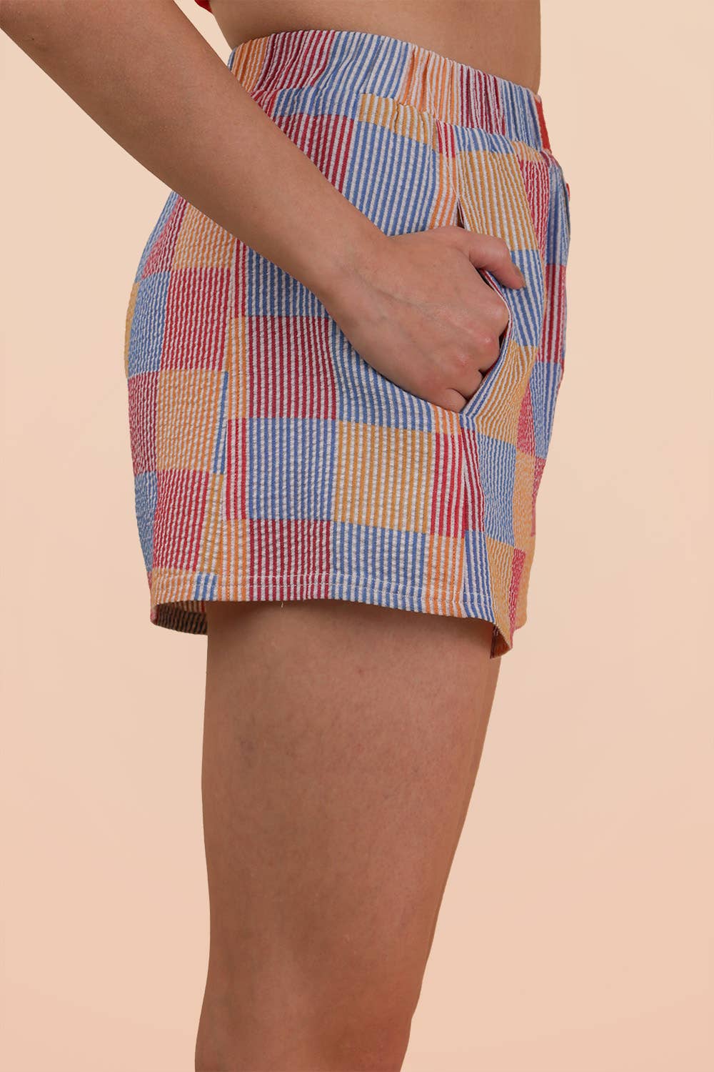 NP70735-Striped & Checker Boxer Shorts