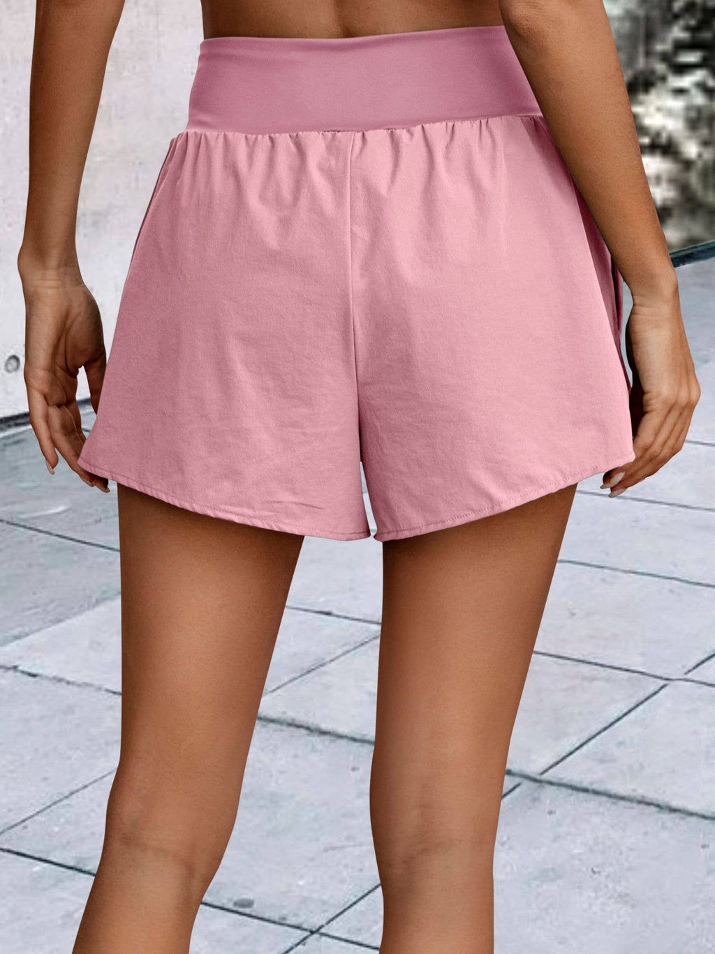 SZ1-P6054 Criss Cross Work Out Shorts