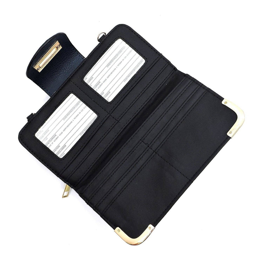 AD041 Turn Lock Crossbody Wallet