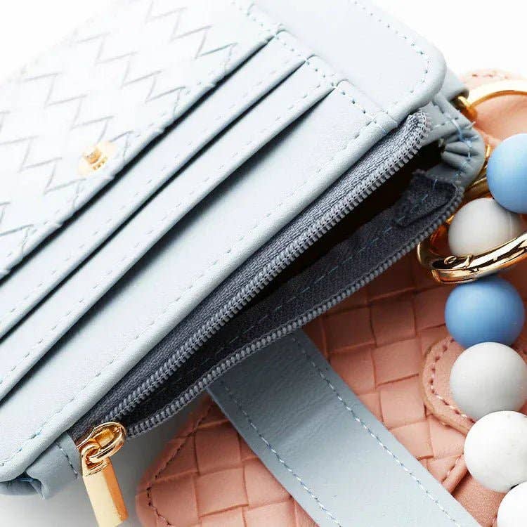 BB139x205 Nina Quilted Beaded Keychain Bracelet Wallet