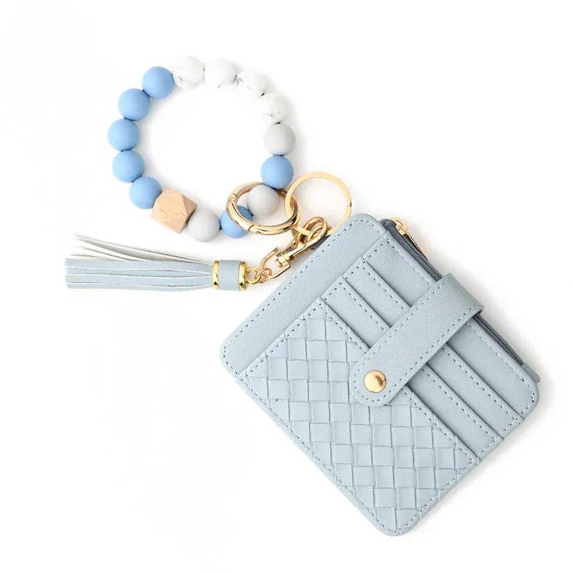 BB139x205 Nina Quilted Beaded Keychain Bracelet Wallet