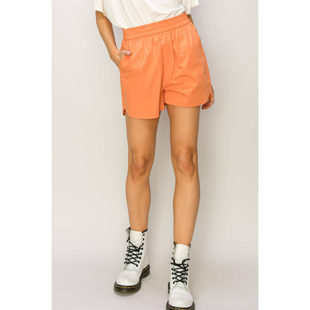 Poplin High Waist Shorts